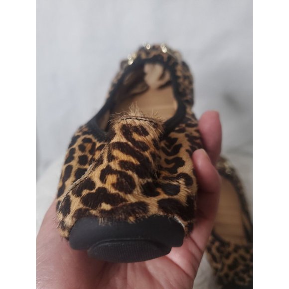 Me Too Womens Leah SlipOn Leather Upper Leopard Print Hair On-Walking Heel 6.5M - Picture 11 of 12